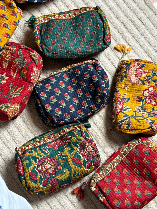 Nécessaire Indiana Kantha Quilt  - Kit com 3