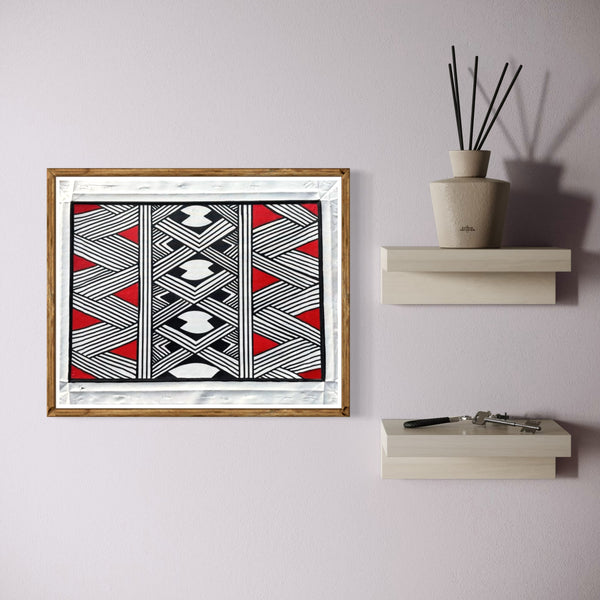 Pintura Indígena Waxamani Mehinako Xingu - 40x30