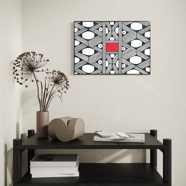 Pintura Indígena Waxamani Mehinako Xingu - 43x30cm