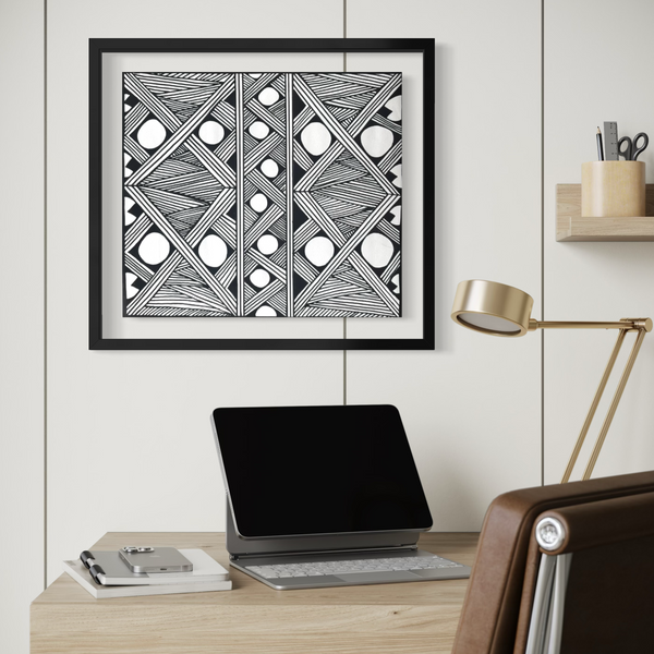 Pintura Indígena Waxamani Mehinako Xingu - 49x43cm