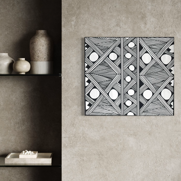 Pintura Indígena Waxamani Mehinako Xingu - 49x43cm