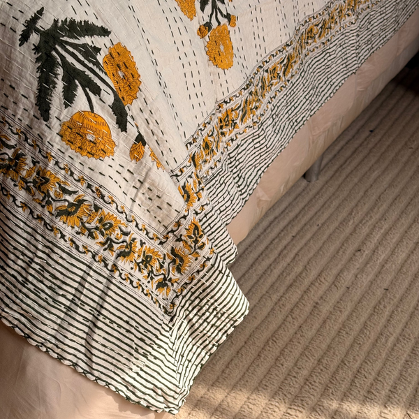 Colcha de Cama Fina Decorativa Indiana