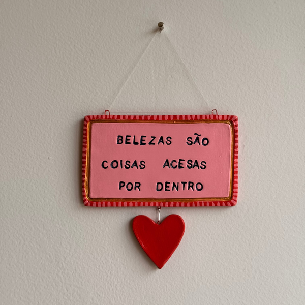 Plaquinha de Cerâmica