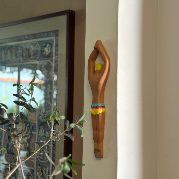 Nadador de Cerâmica - Artesão Leno