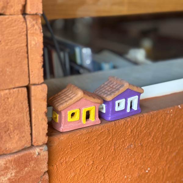 Mini Casinha em Cerâmica   - Artesão Leno