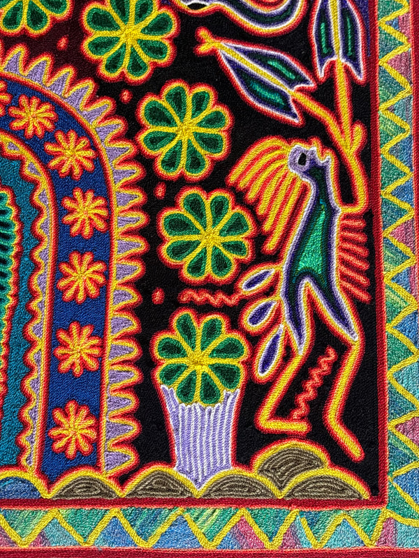 Quadro Huichol – Deusa da Pedra Sagrada