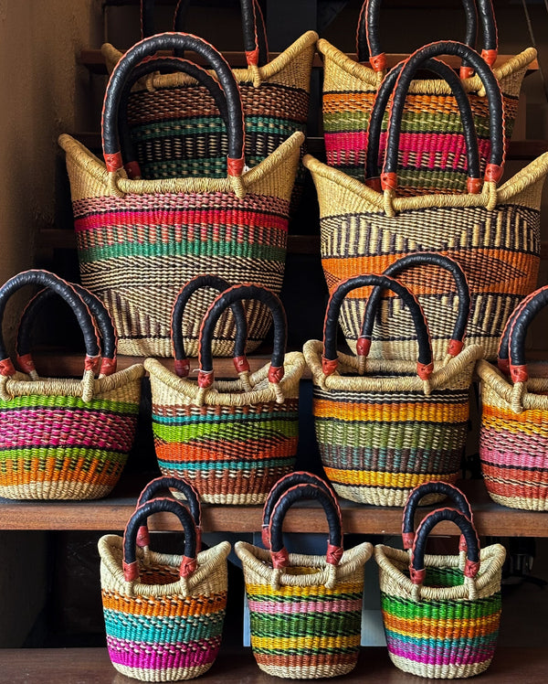 Bolsa Cesto Shopper Africana Bolgatanga - G
