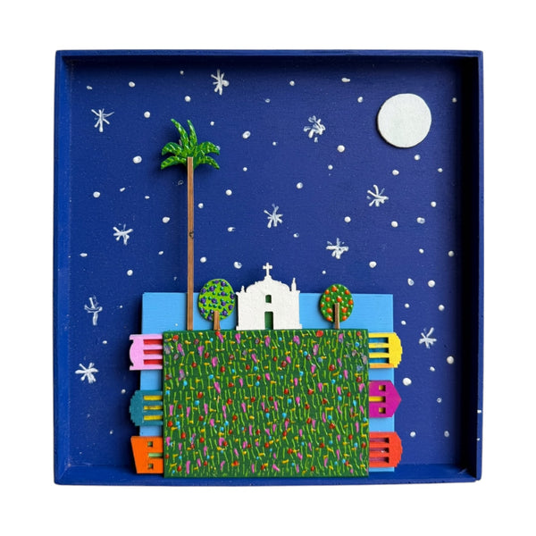 Quadro em Relevo Luar da Bahia — dos Artistas Bigu e Liu