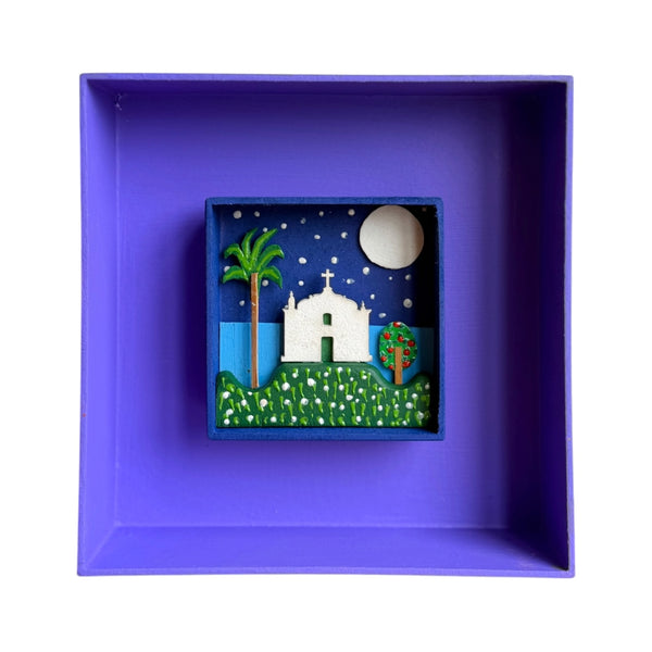 Quadro em Relevo Luar da Bahia — dos Artistas Bigu e Liu