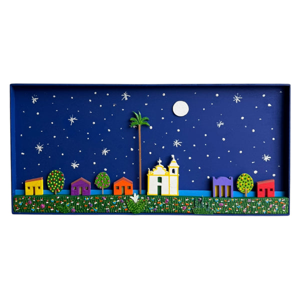 Quadro em Relevo Luar da Bahia — dos Artistas Bigu e Liu