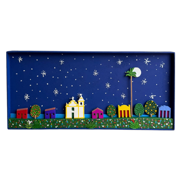 Quadro em Relevo Luar da Bahia — dos Artistas Bigu e Liu