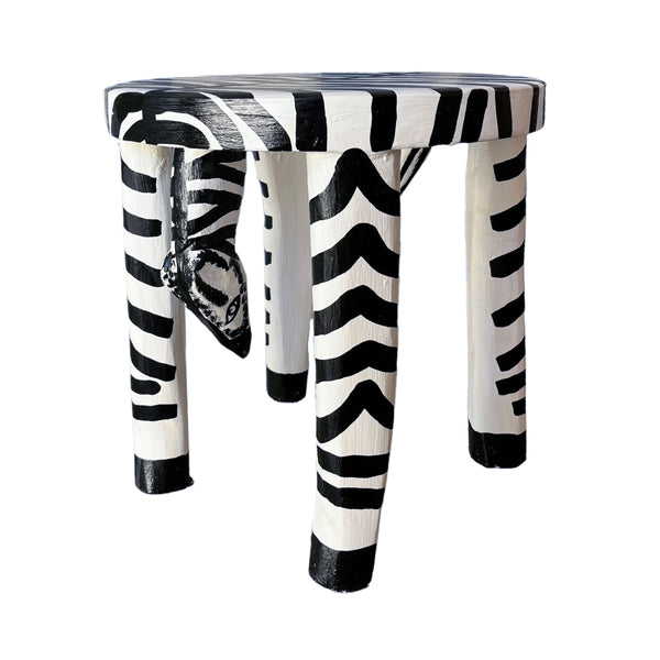 Banco Decorativo de Madeira Zebra M