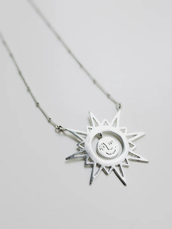 Colar Sol Prata