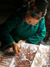 Pintura Batik Chinesa com Moldura