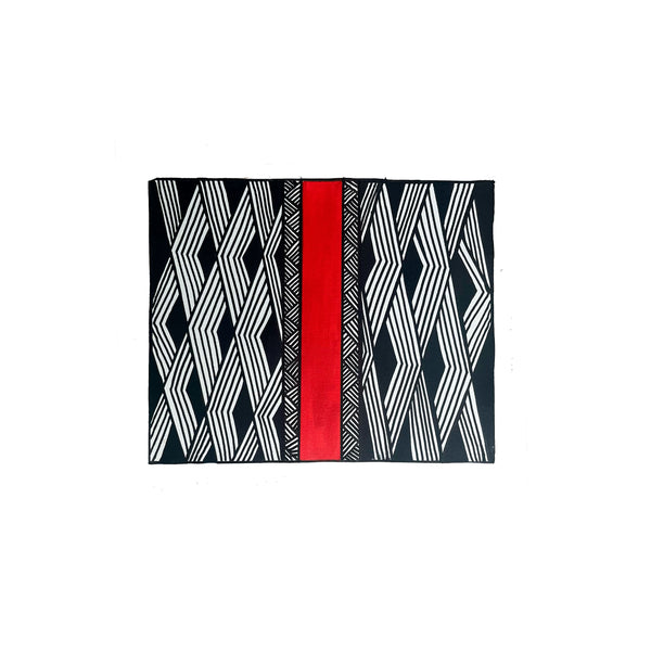 Pintura Indígena Waxamani Mehinako Xingu - 30x40cm
