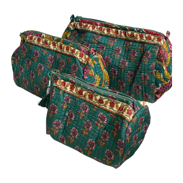 Nécessaire Indiana Kantha Quilt  - Kit com 3