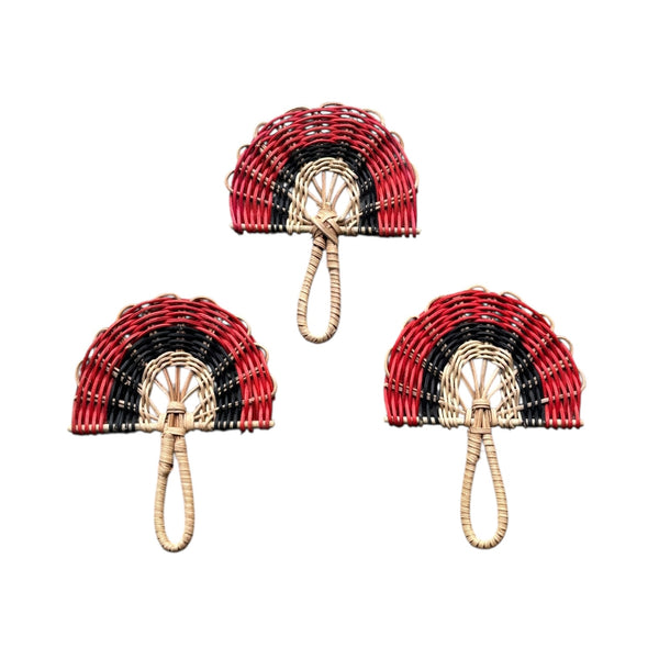 Kit 3 Mini Leques Amazônicos