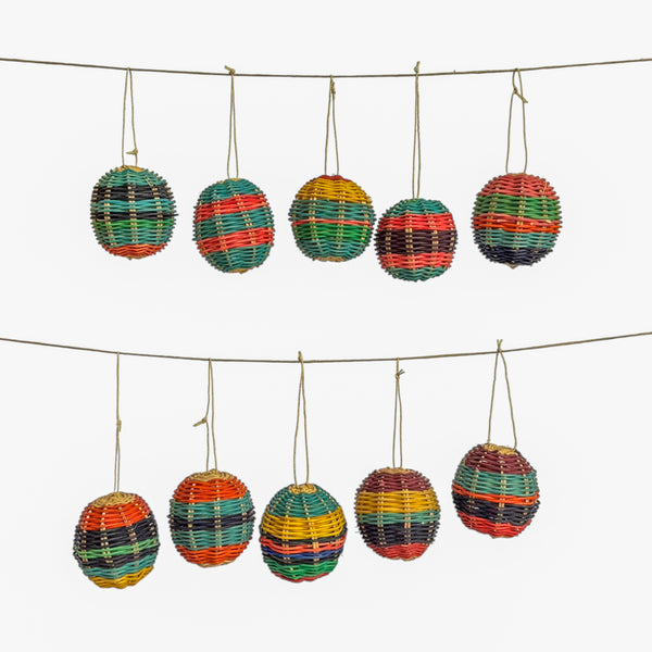 Conjunto de 10 Bolas de Natal Amazônicas