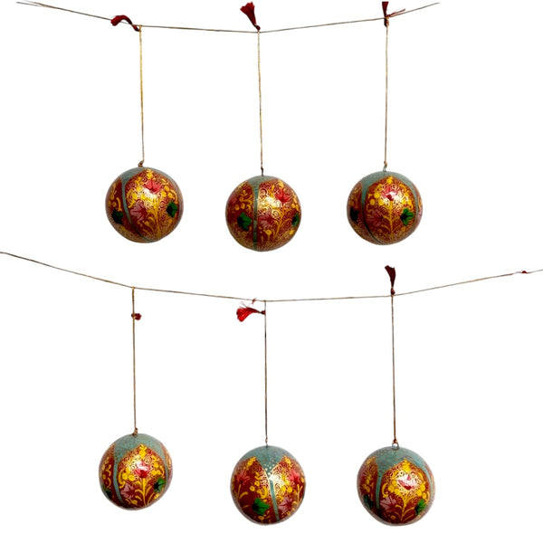 Kit 6 Bolas de Natal - Caxemira