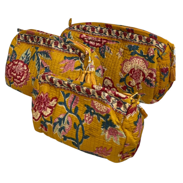 Nécessaire Indiana Kantha Quilt  - Kit com 3