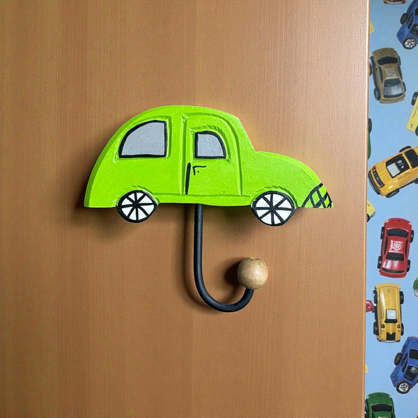 Porta Cabide De Madeira- Carrinho