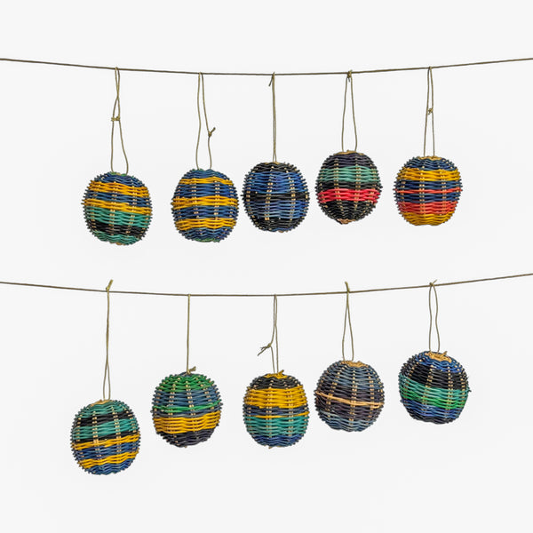 Conjunto de 10 Bolas de Natal Amazônicas