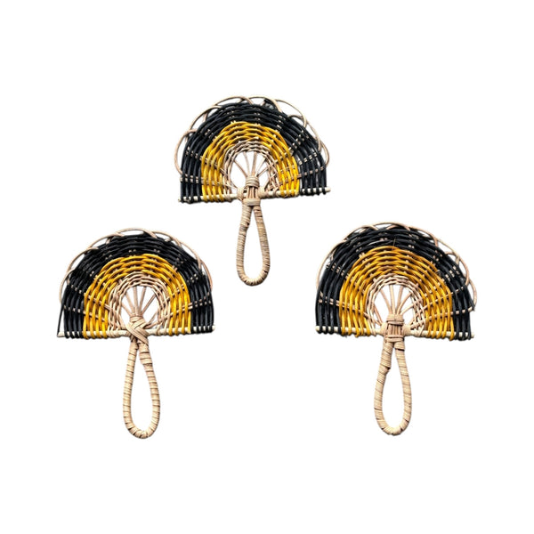 Kit 3 Mini Leques Amazônicos