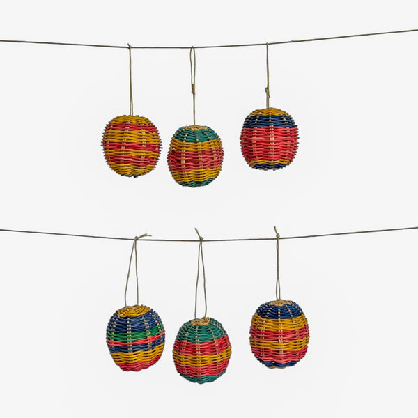 Conjunto de 6 Bolas de Natal Amazônicas