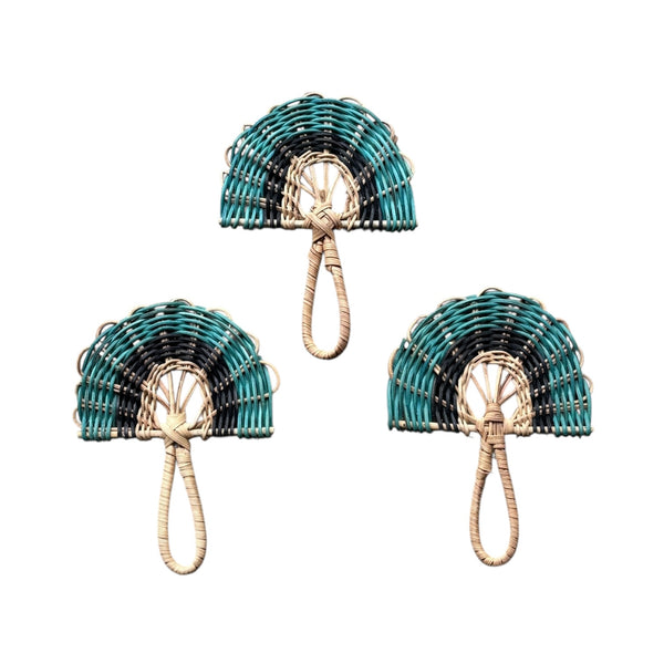 Kit 3 Mini Leques Amazônicos