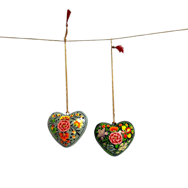 Kit 2 Corações de Natal- Caxemira