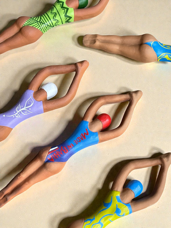 Nadadora de Cerâmica - Artesão Leno