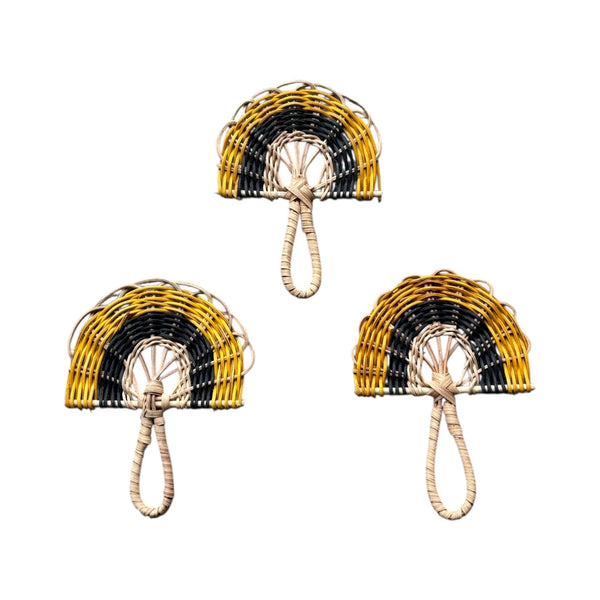 Kit 3 Mini Leques Amazônicos