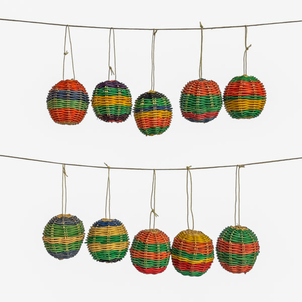 Conjunto de 10 Bolas de Natal Amazônicas