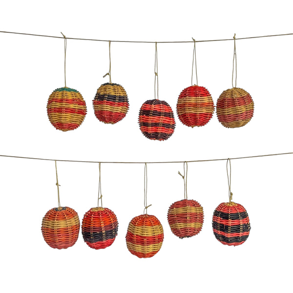 Conjunto de 10 Bolas de Natal Amazônicas