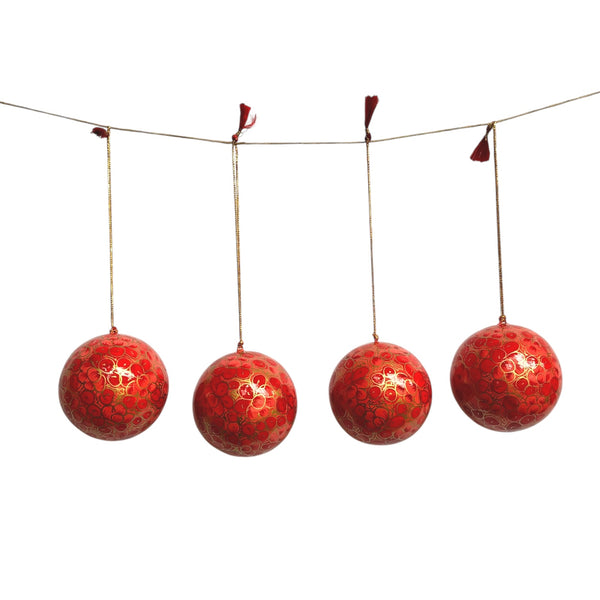 Kit 4 Bolas de Natal - Caxemira