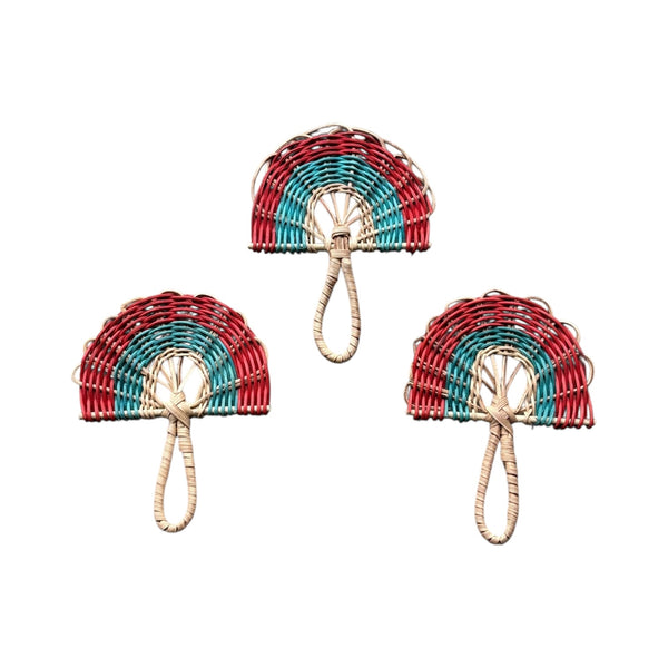 Kit 3 Mini Leques Amazônicos