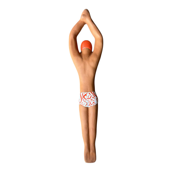 Nadador de Cerâmica - Artesão Leno