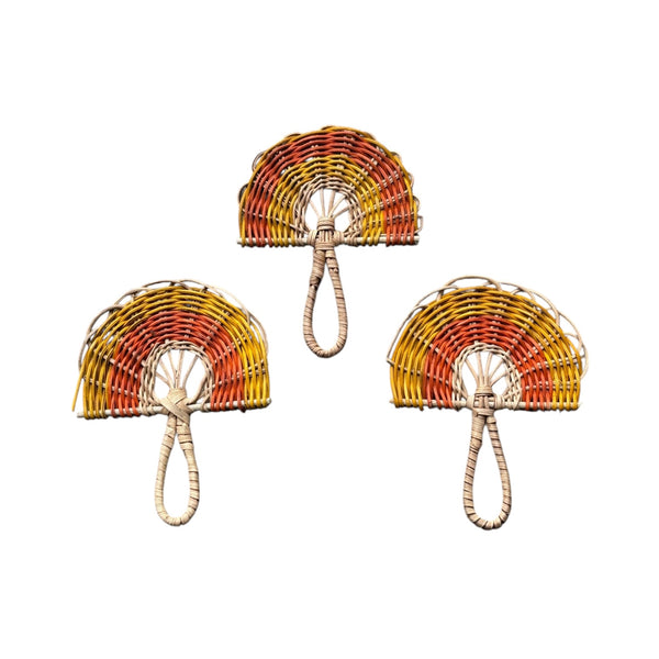 Kit 3 Mini Leques Amazônicos