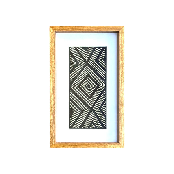 Tela Grafismo Asurini com Moldura