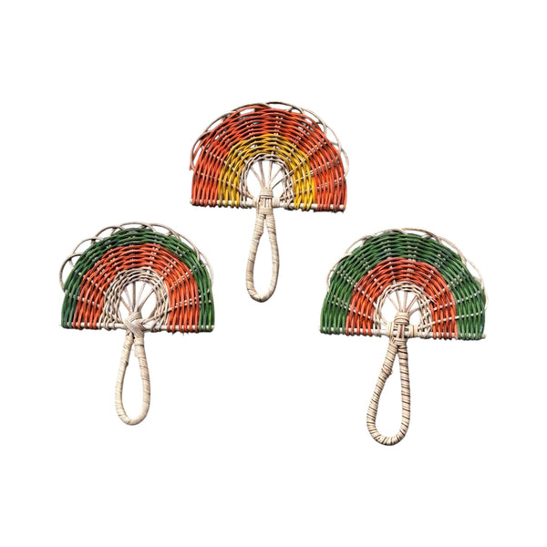 Kit 3 Mini Leques Amazônicos