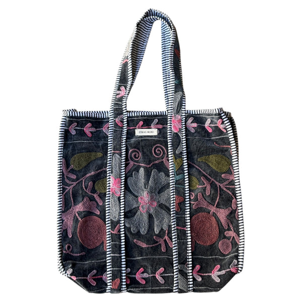Bolsa Indiana Suzani Velvet - Dupla Face