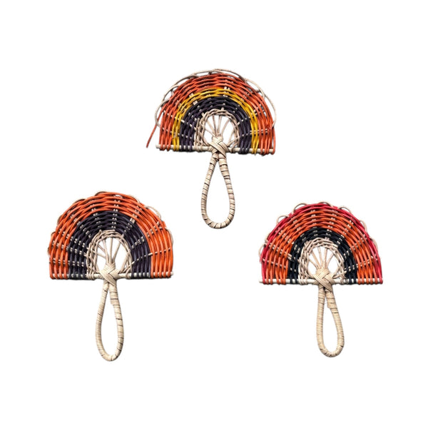 Kit 3 Mini Leques Amazônicos