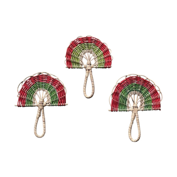 Kit 3 Mini Leques Amazônicos