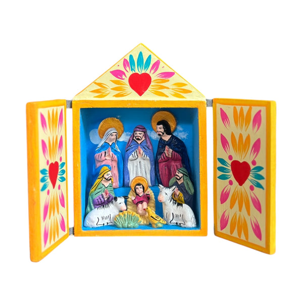 Presépio Natalino Peruano - Retábulo de Madeira