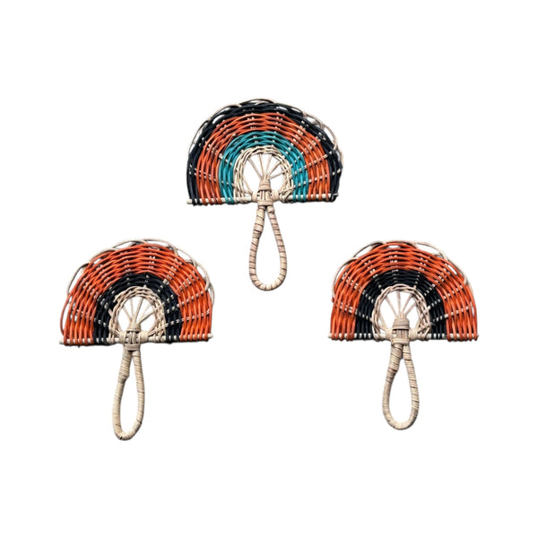 Kit 3 Mini Leques Amazônicos