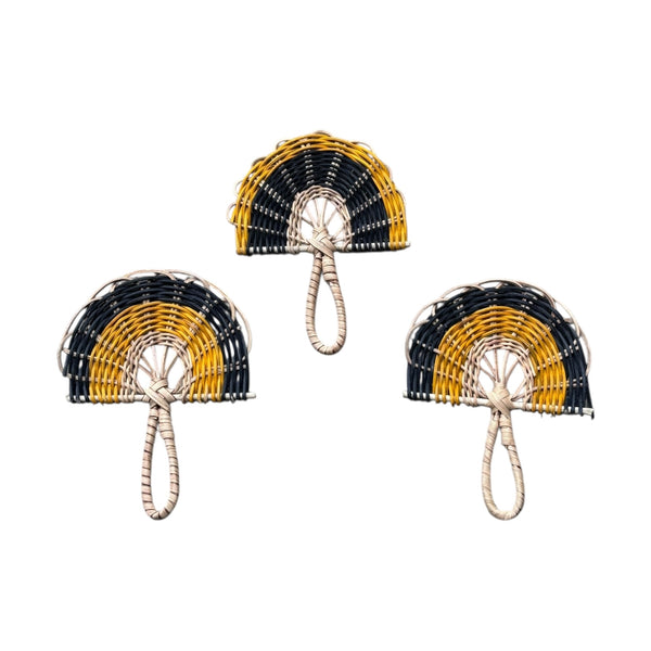 Kit 3 Mini Leques Amazônicos