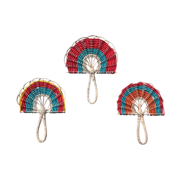 Kit 3 Mini Leques Amazônicos