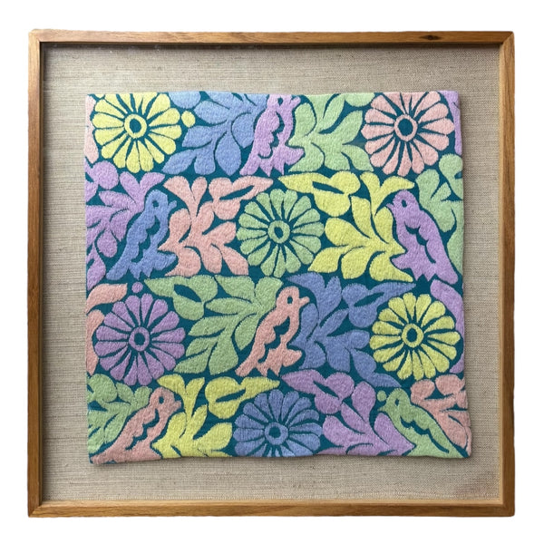 Tecido Huipil Mexicano com Moldura