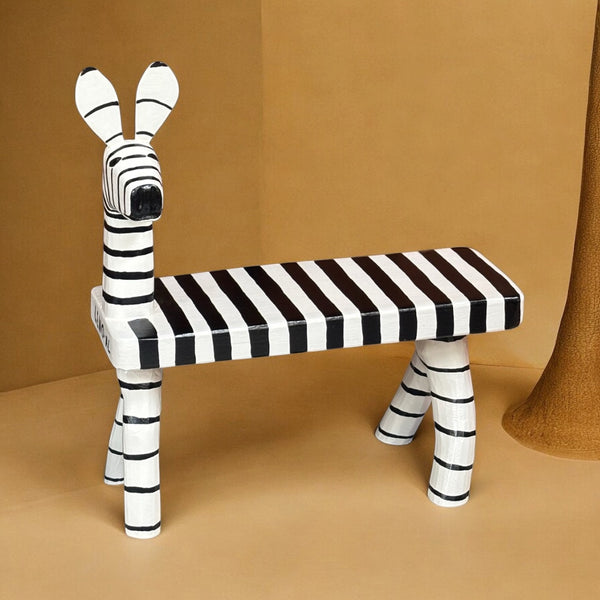 Banco Zebra de Madeira - Leno