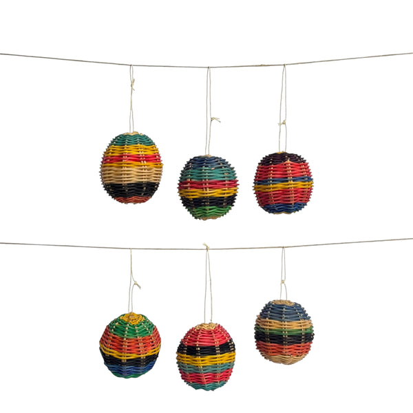 Conjunto de 6 Bolas de Natal Amazônicas